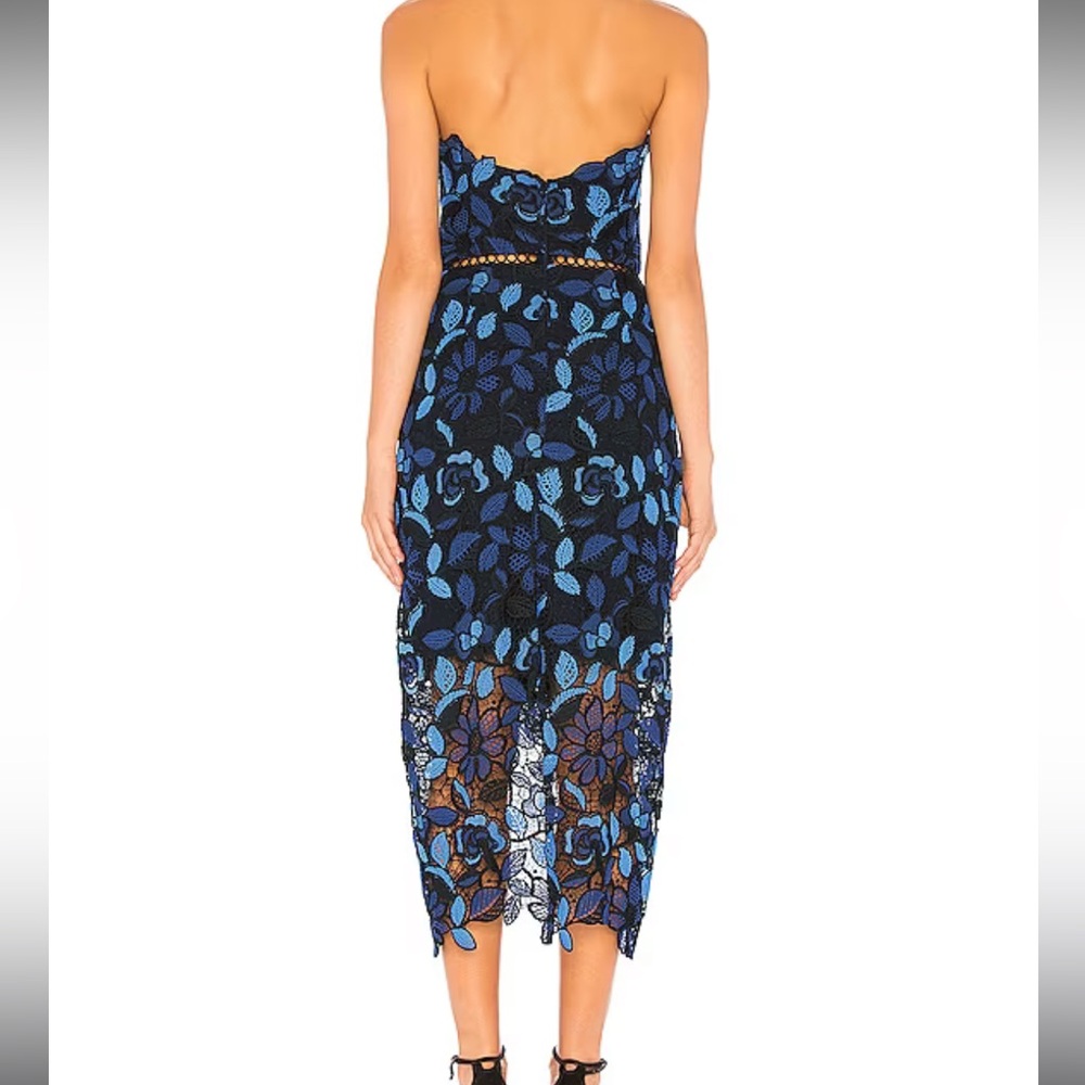 Elliatt Blue and Black Lace Dress - Picture 2 of 4